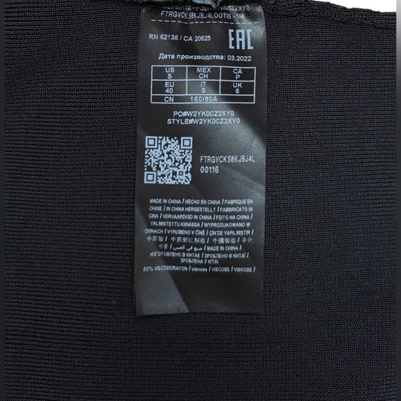 GUESS, Anis Mirage Sleeveless Ribbed Dress, Small, Black - Picture 12 of 14